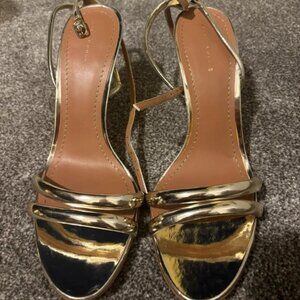 Zara gold heels